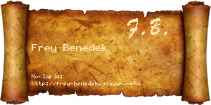 Frey Benedek névjegykártya