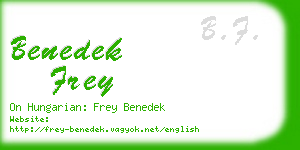 benedek frey business card
